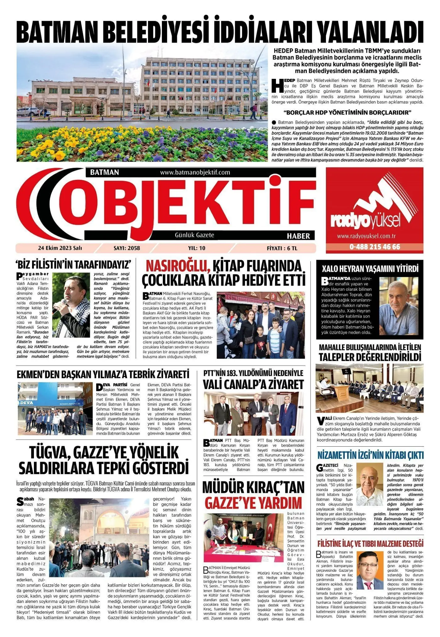 24.10.2023 tarihli sayı, 1. sayfa