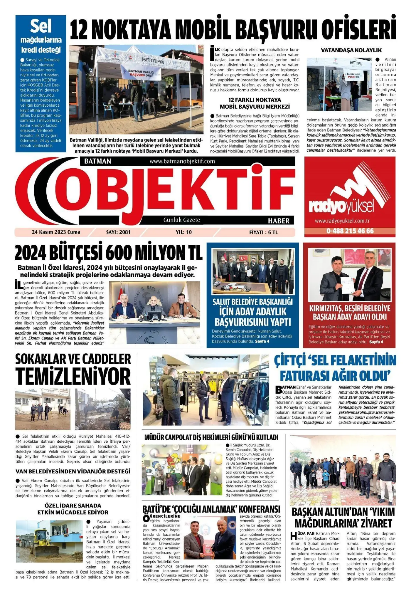 23.11.2023 tarihli sayı, 1. sayfa