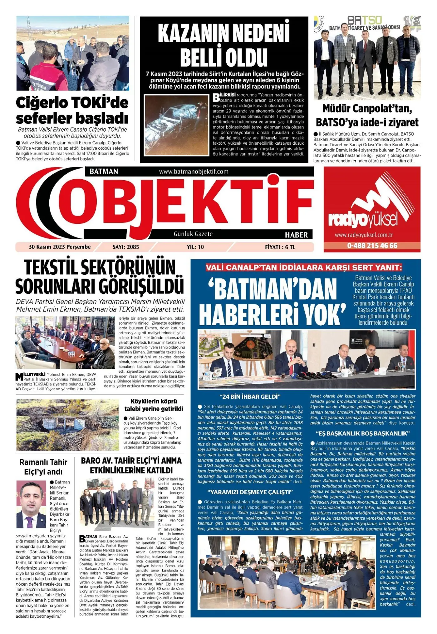 29.11.2023 tarihli sayı, 1. sayfa