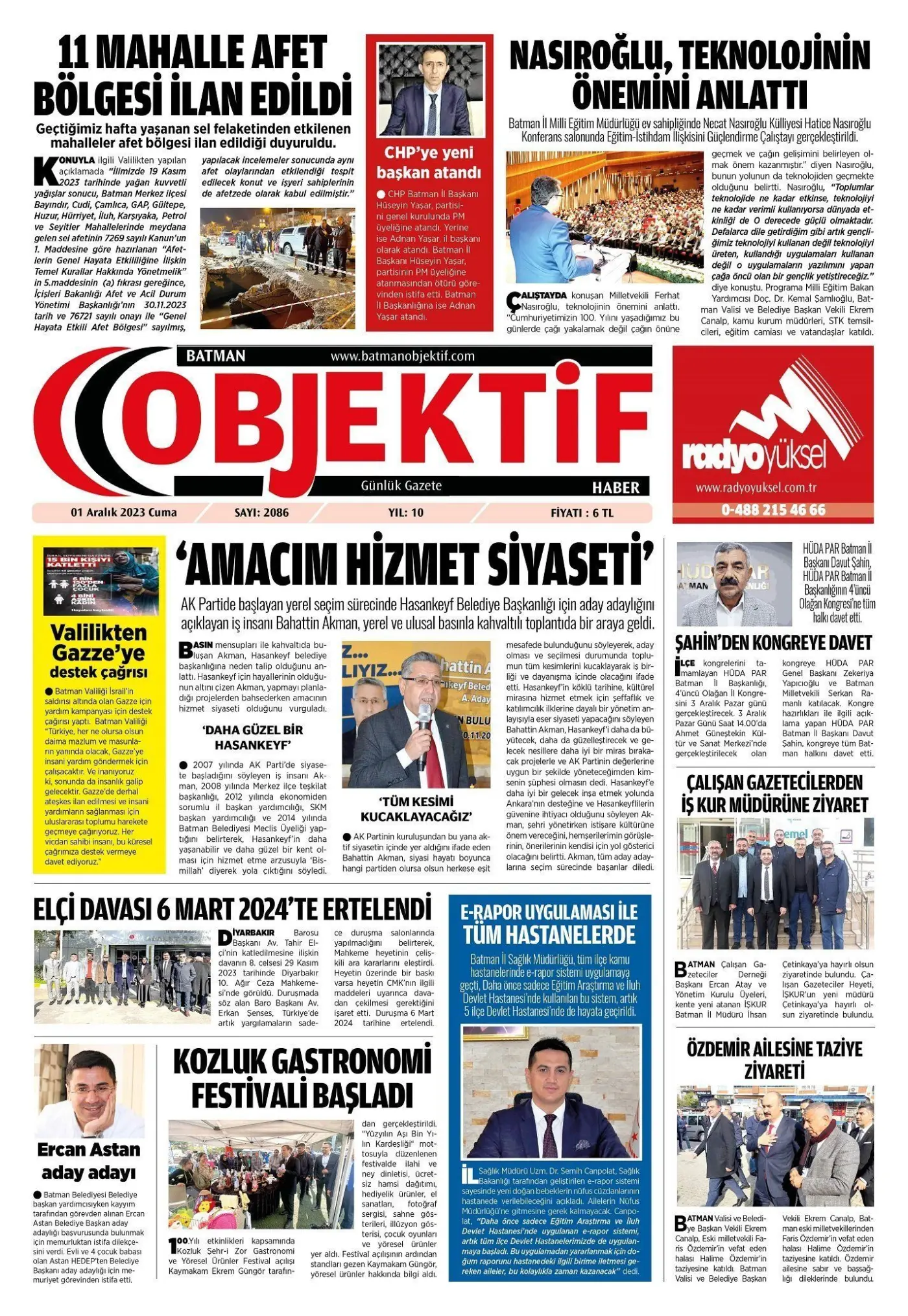 30.11.2023 tarihli sayı, 1. sayfa