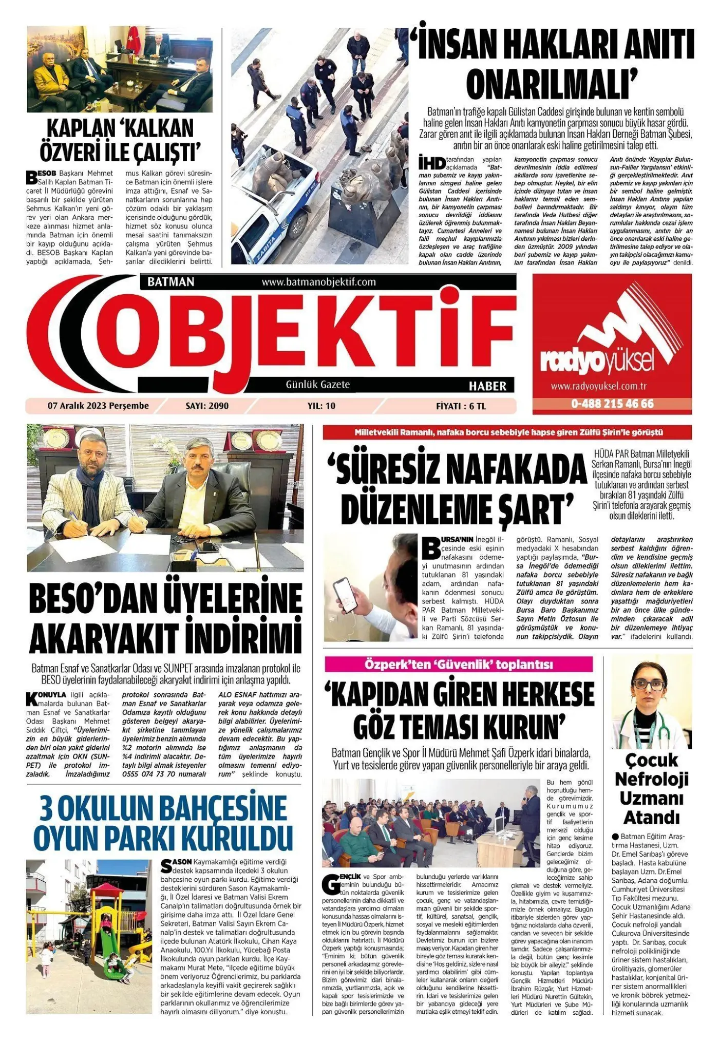 06.12.2023 tarihli sayı, 1. sayfa