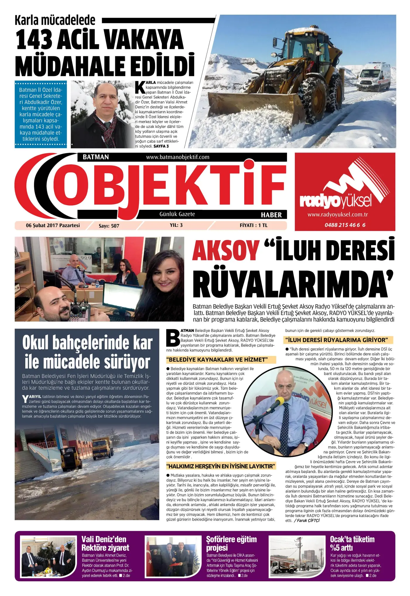 05.02.2017 tarihli sayı, 1. sayfa