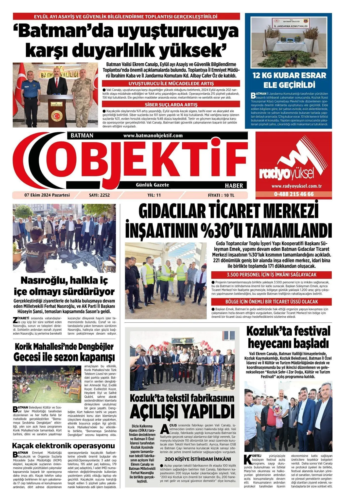 10.10.2024 tarihli sayı, 1. sayfa