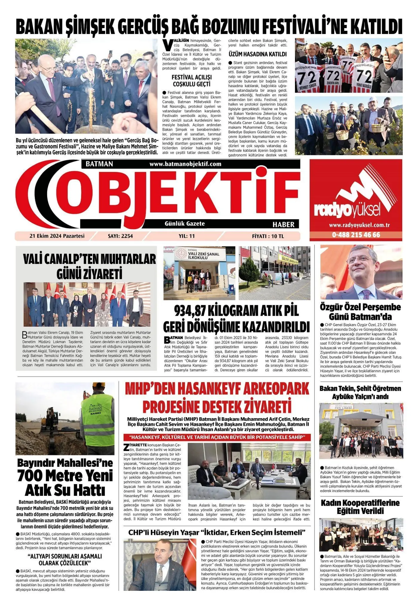 20.10.2024 tarihli sayı, 1. sayfa