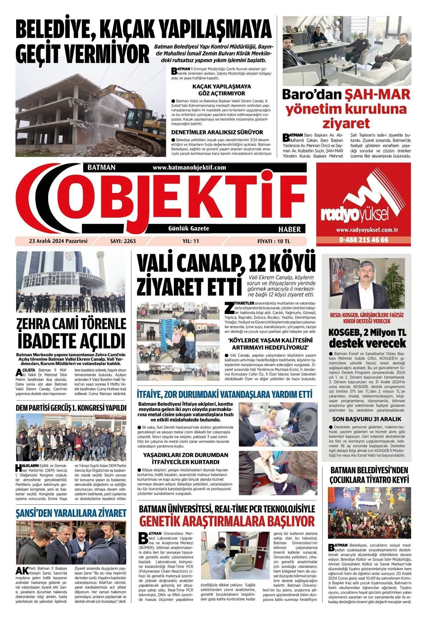 23.12.2024 tarihli sayı, 1. sayfa