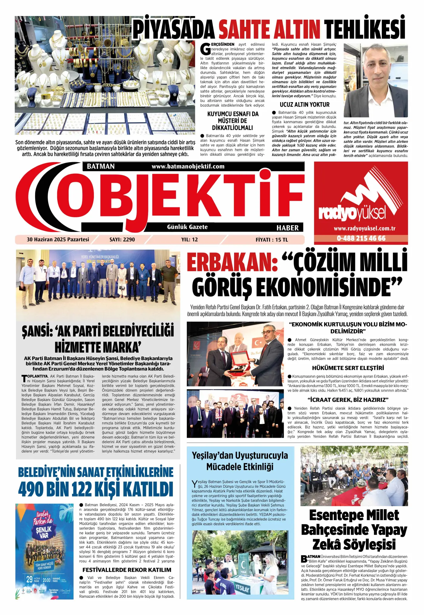 29.06.2025 tarihli sayı, 1. sayfa