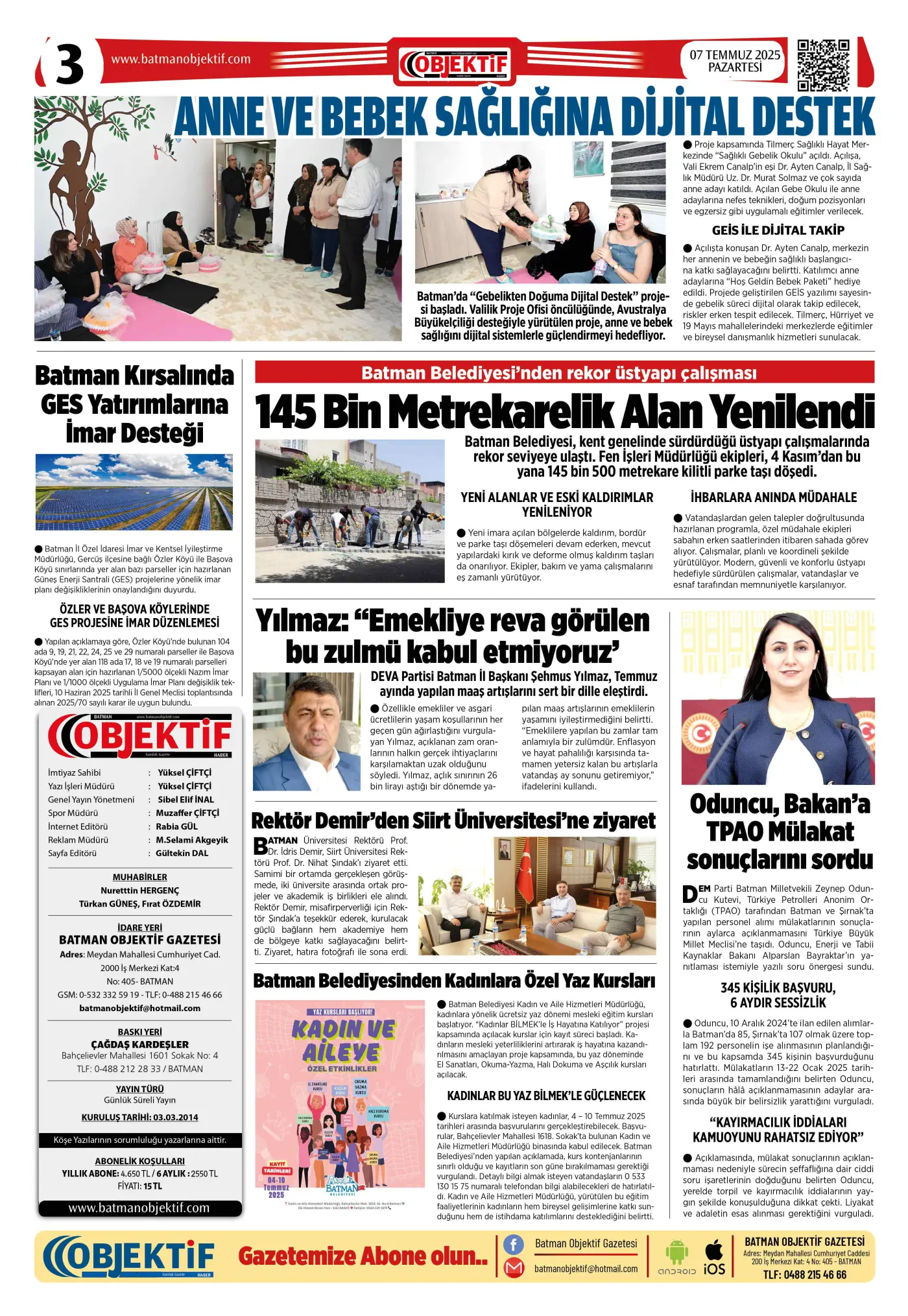 06.07.2025 tarihli sayı, 3. sayfa