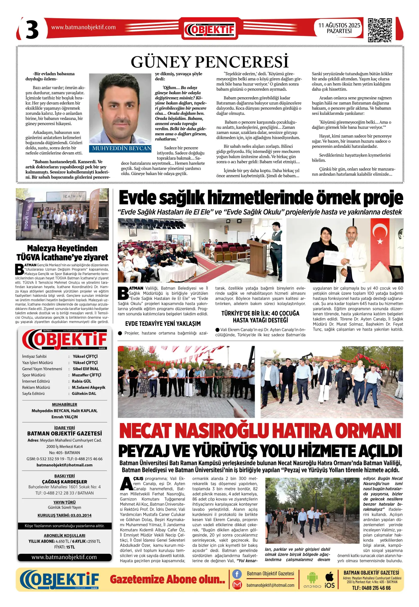 11.08.2025 tarihli sayı, 3. sayfa
