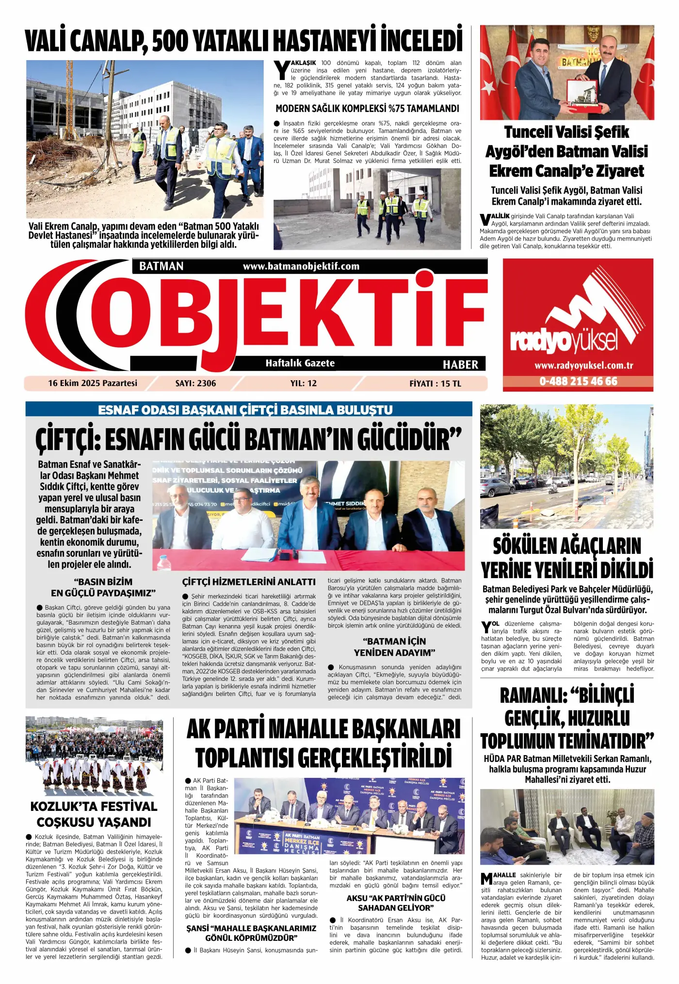25.10.2025 tarihli sayı, 1. sayfa