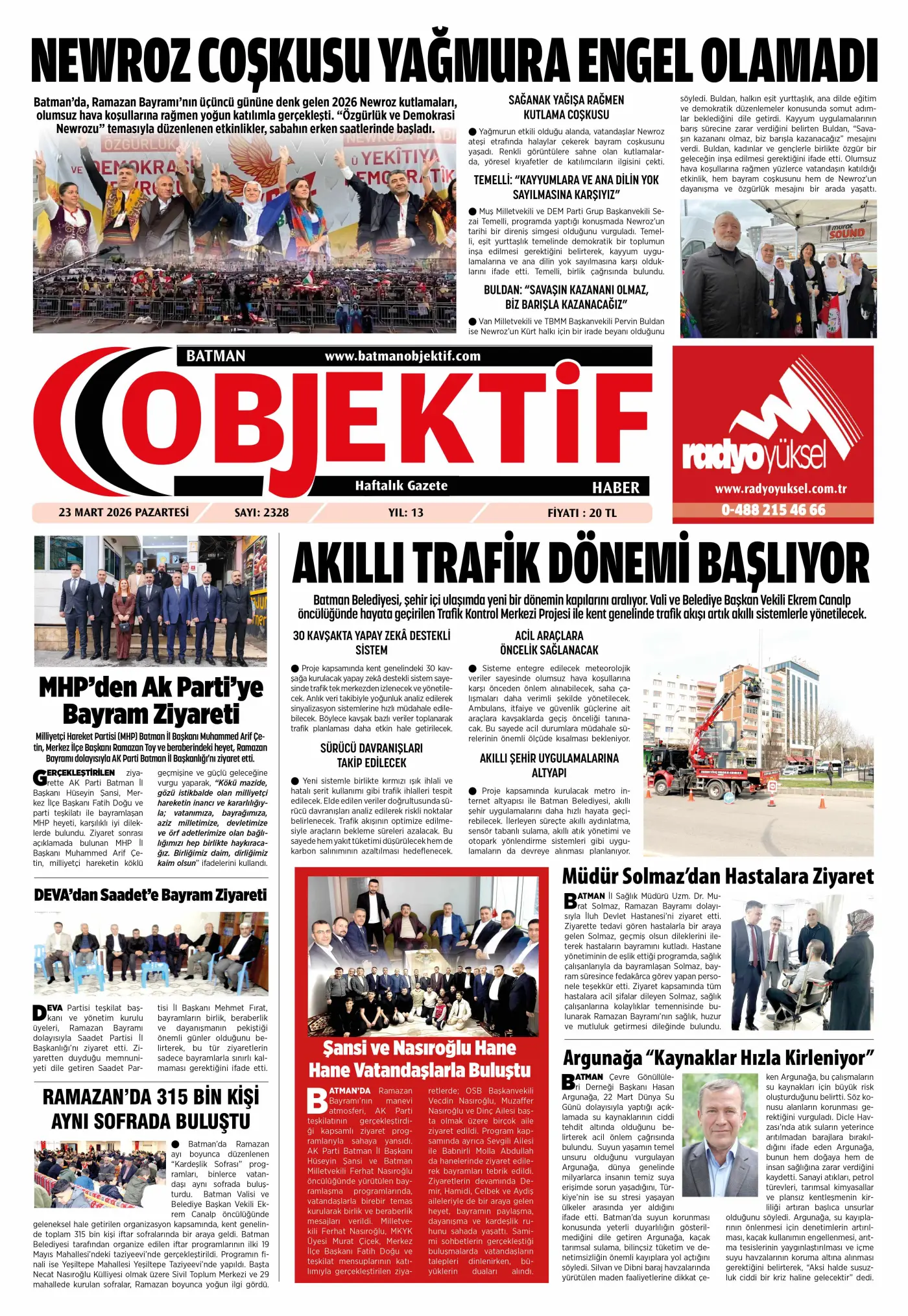 25.03.2026 tarihli sayı, 1. sayfa