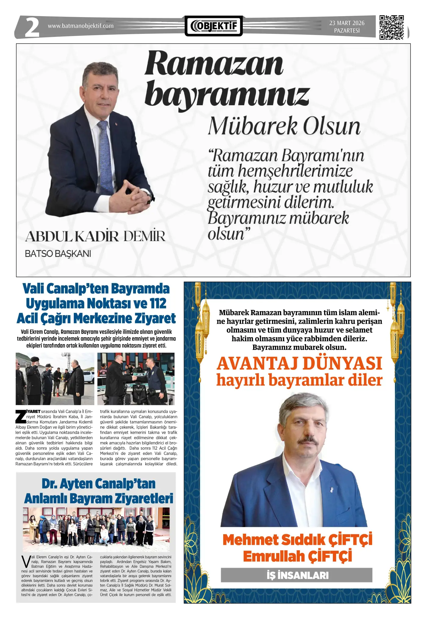25.03.2026 tarihli sayı, 2. sayfa