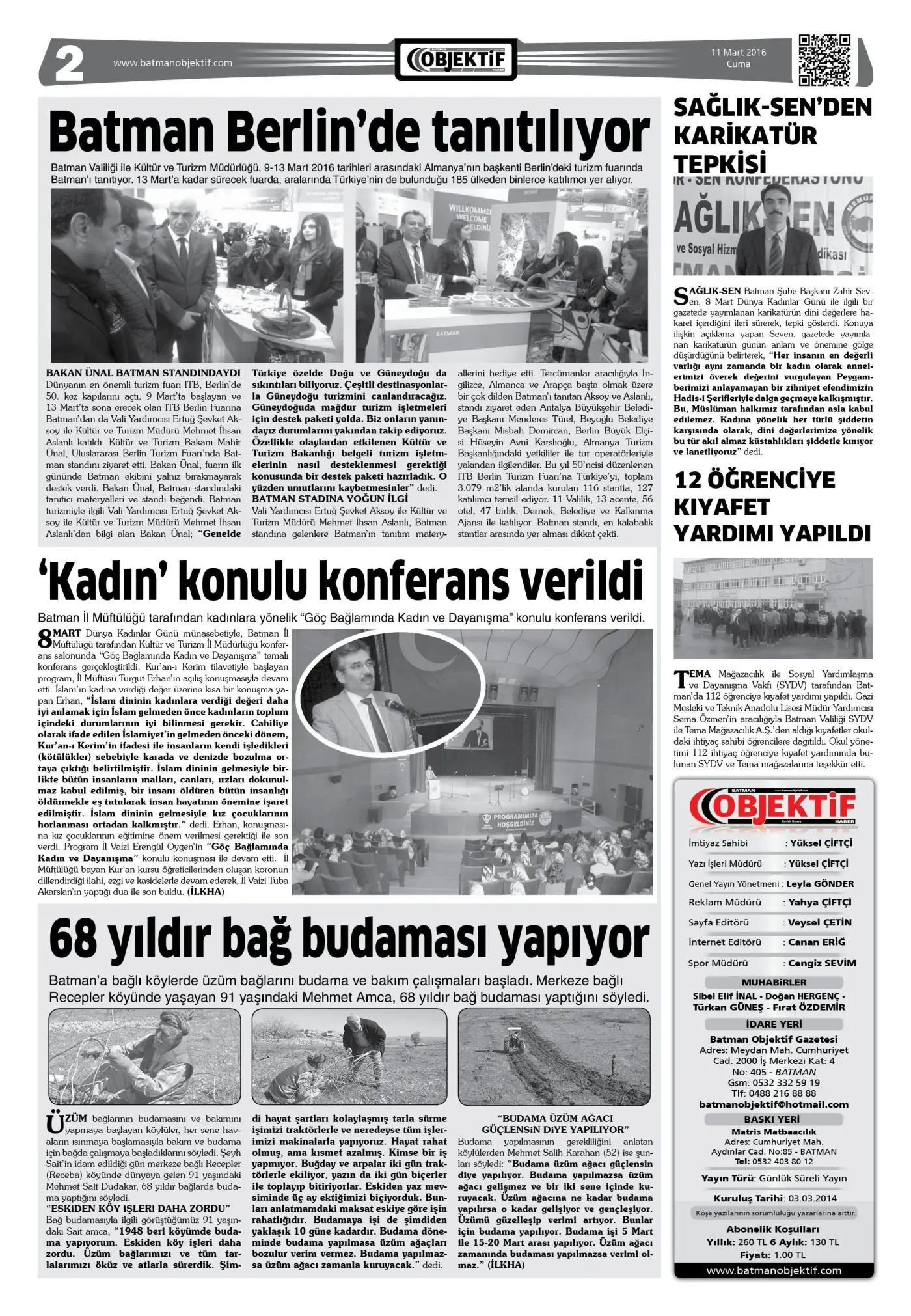 11.03.2016 tarihli sayı, 2. sayfa