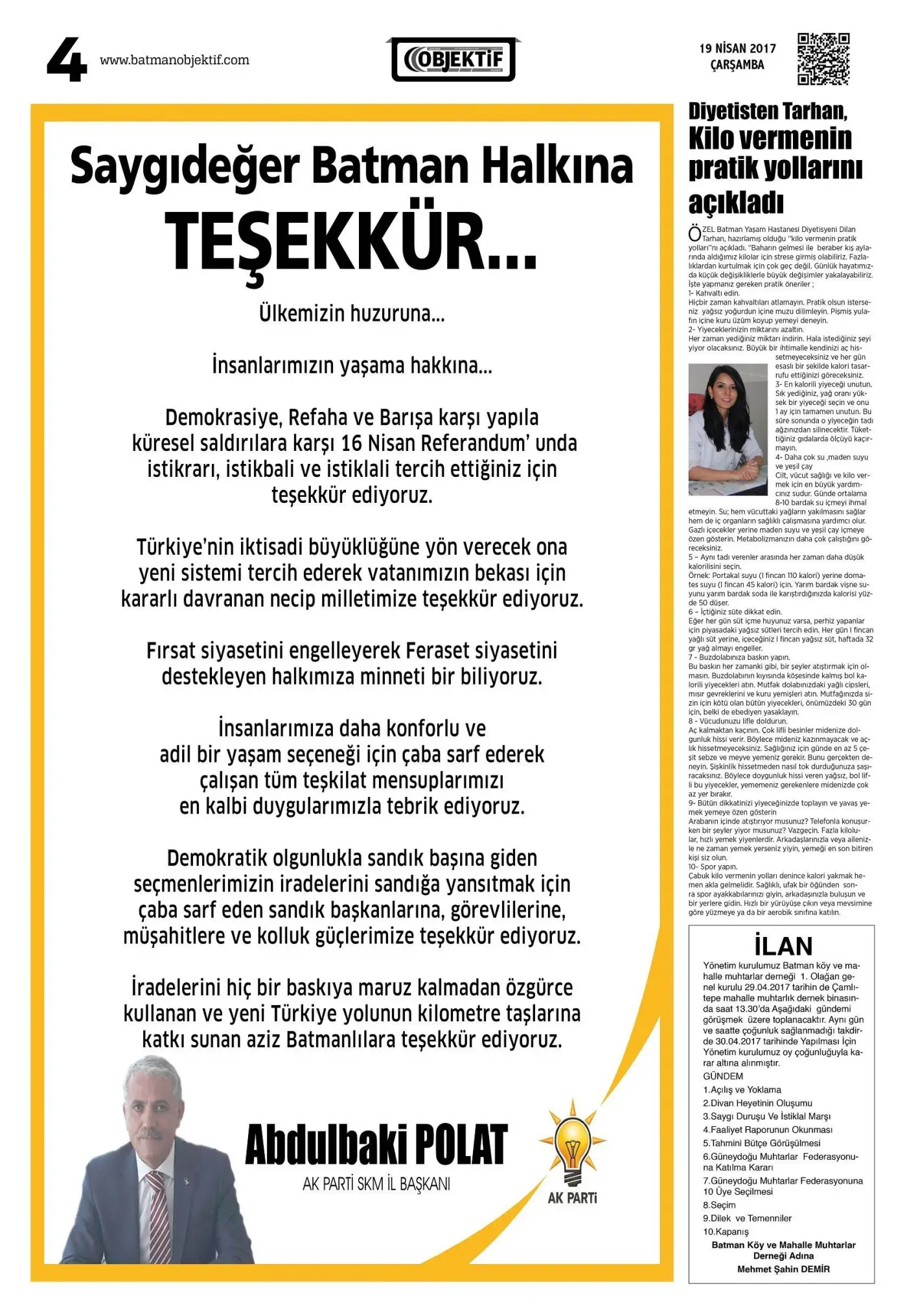 18.04.2017 tarihli sayı, 4. sayfa