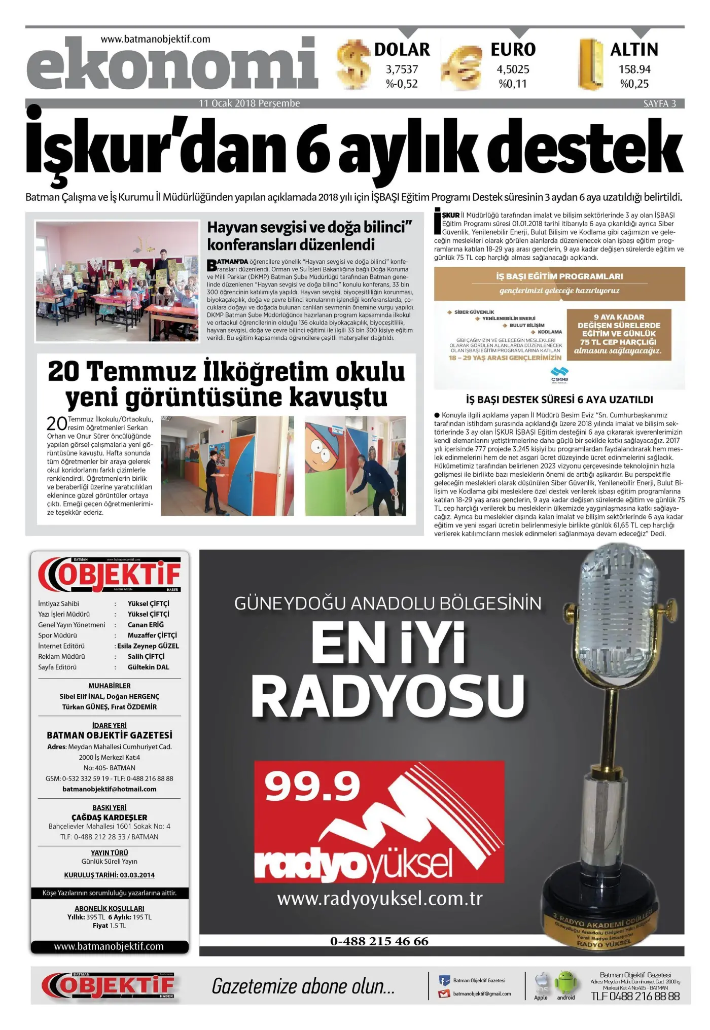 10.01.2018 tarihli sayı, 3. sayfa