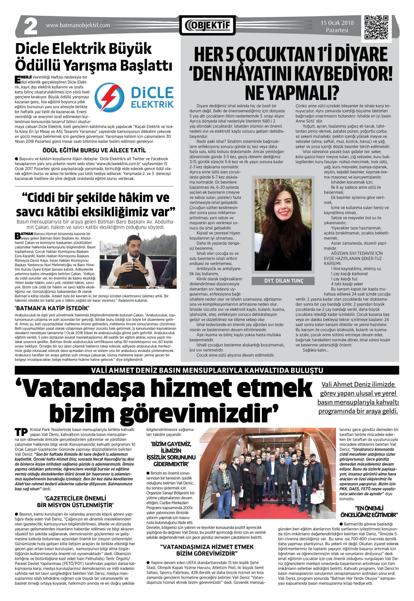 14.01.2018 tarihli sayı, 2. sayfa