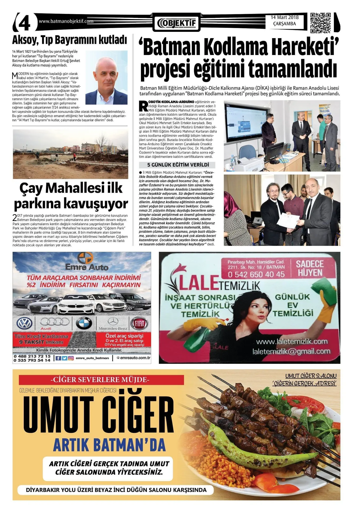 13.03.2018 tarihli sayı, 4. sayfa