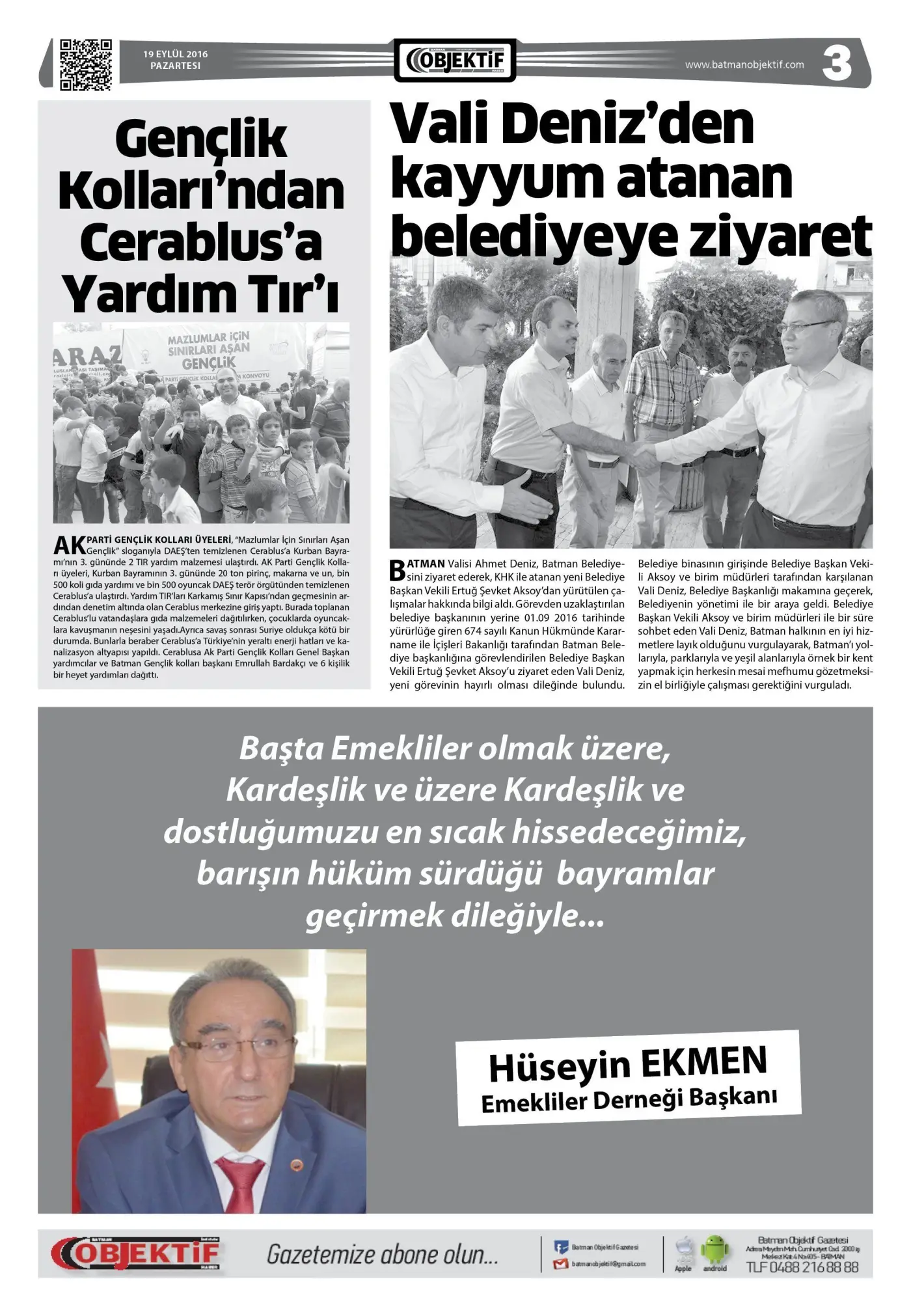 19.09.2016 tarihli sayı, 3. sayfa