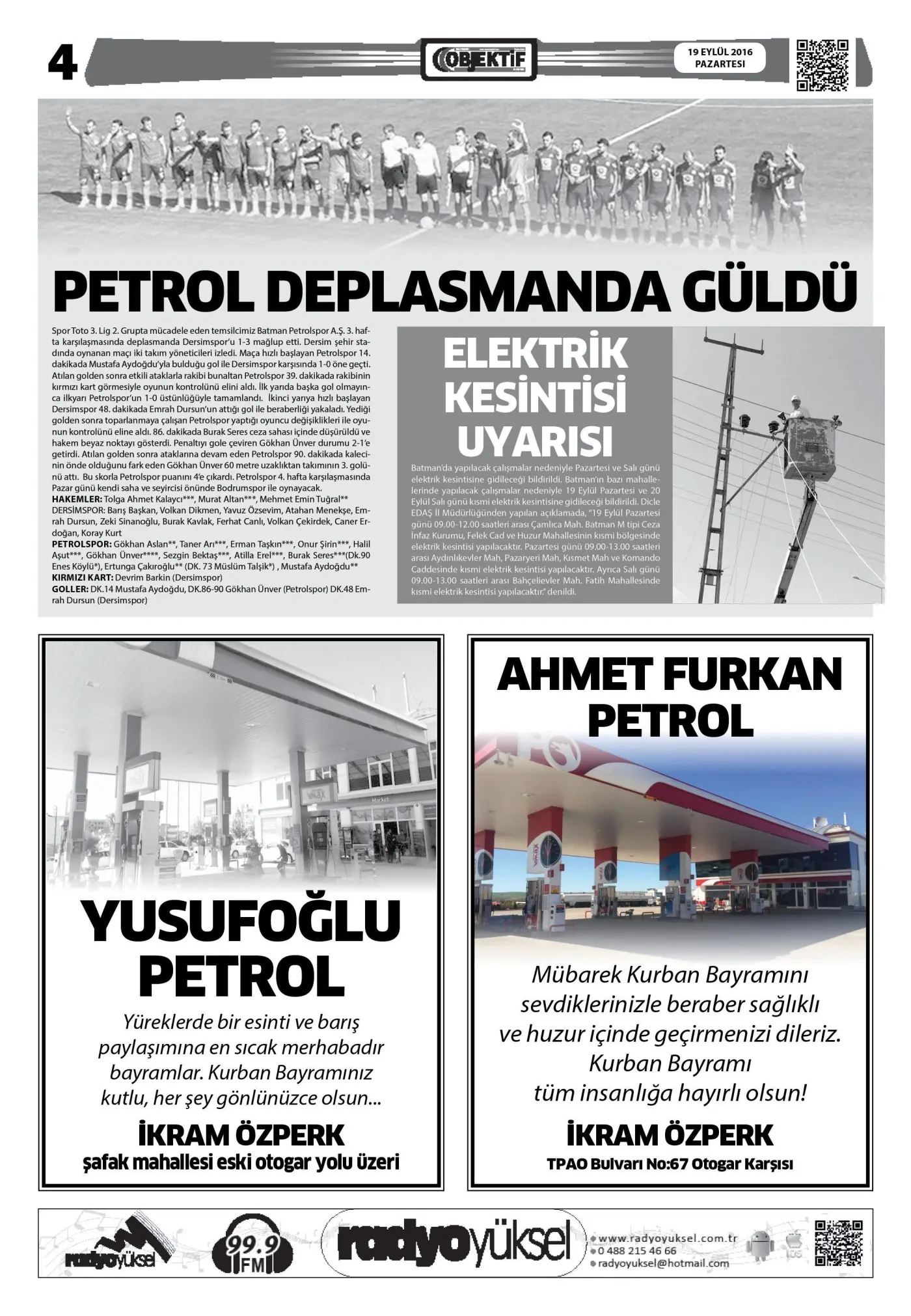 19.09.2016 tarihli sayı, 4. sayfa