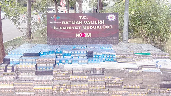 DİYARBAKIR-BATMAN YOLUNDA KAÇAK SİGARA OPERASYONU